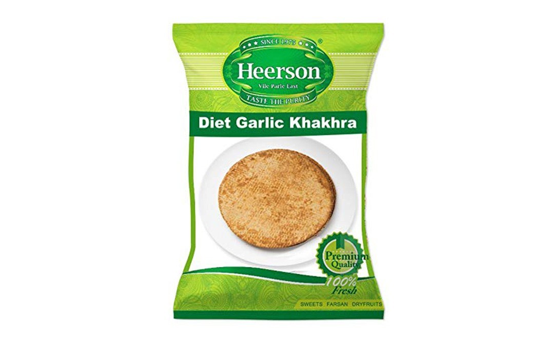 Heerson Diet Garlic Khakhra    Pack  200 grams